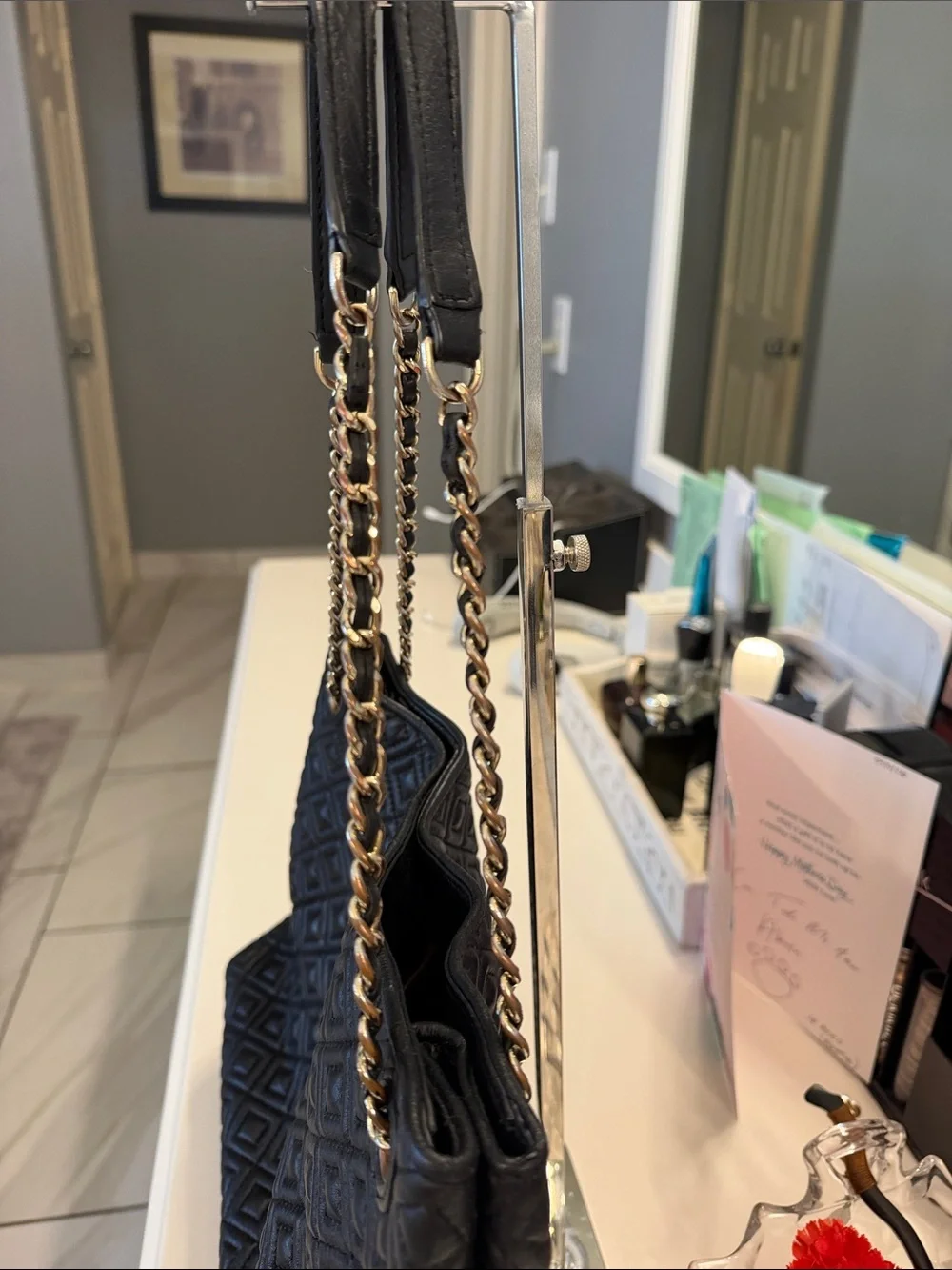 Tory Burch Black Quilted Chain-Handle Shoulder Bag - Picture 7 of 17
